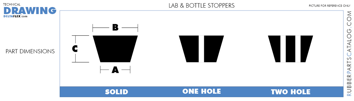 RubberPartsCatalog.com Delta-Flex Rubber Silicone Lab and Bottle Stopper
