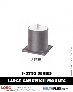 Rubber-Parts-Catalog-Delta-Flex-LORD-Flex-Bolt-LARGE-Sandwich-Mounts-J-5735-SERIES